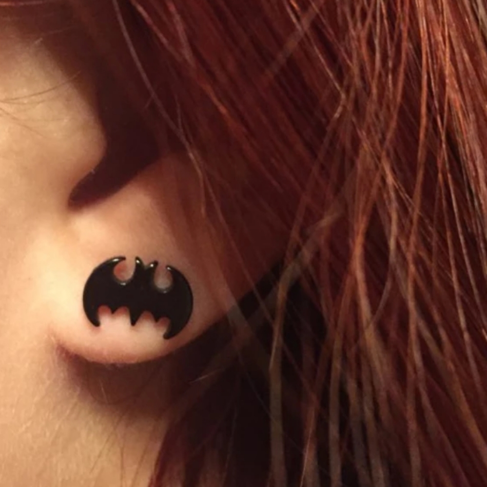 Batman earrings
